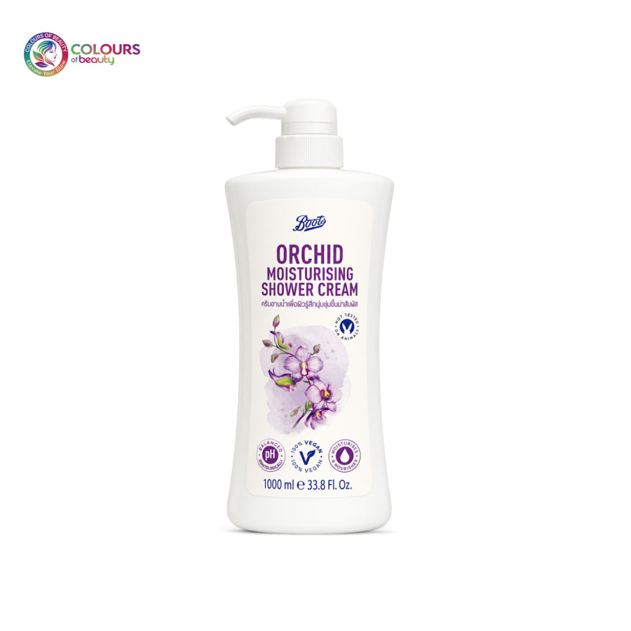 Boots Orchid Moisturizing Shower Cream-White (1000ml)